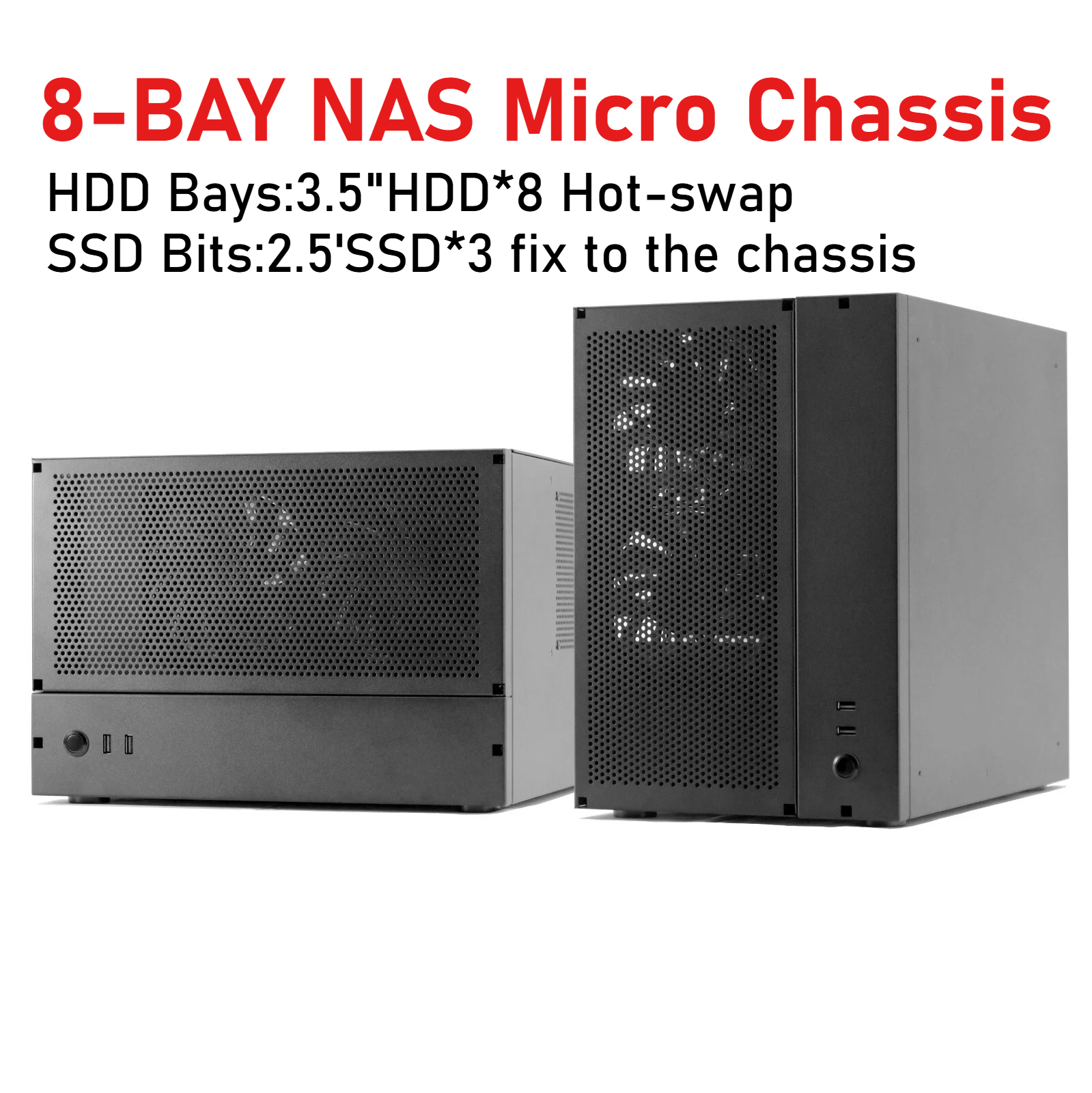 Retro Gaming Pc Case - L8 8+3 Bay NAS Chassis Case,