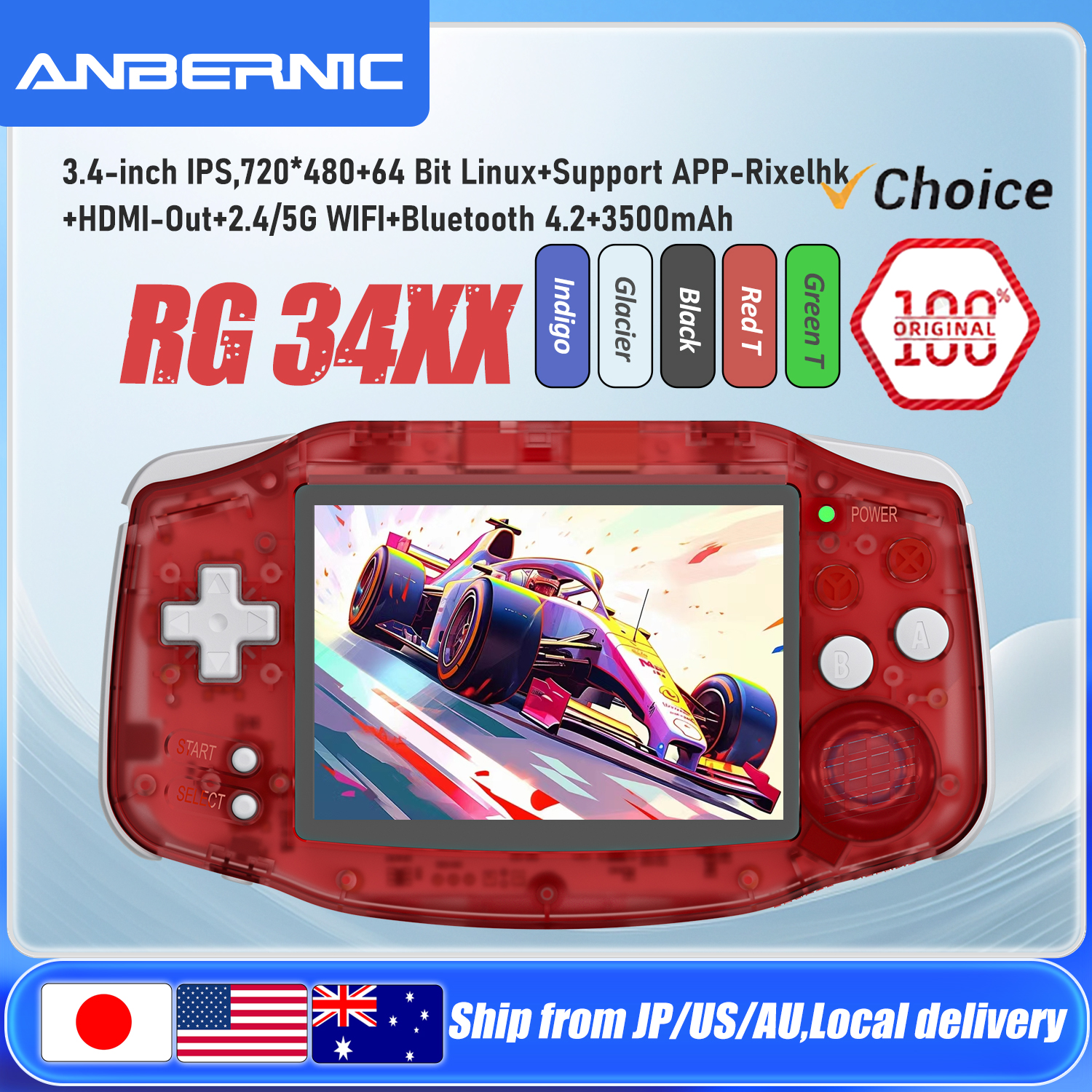 Retro Gaming Os - ANBERNIC RG34XX Handheld Game Consoles RG