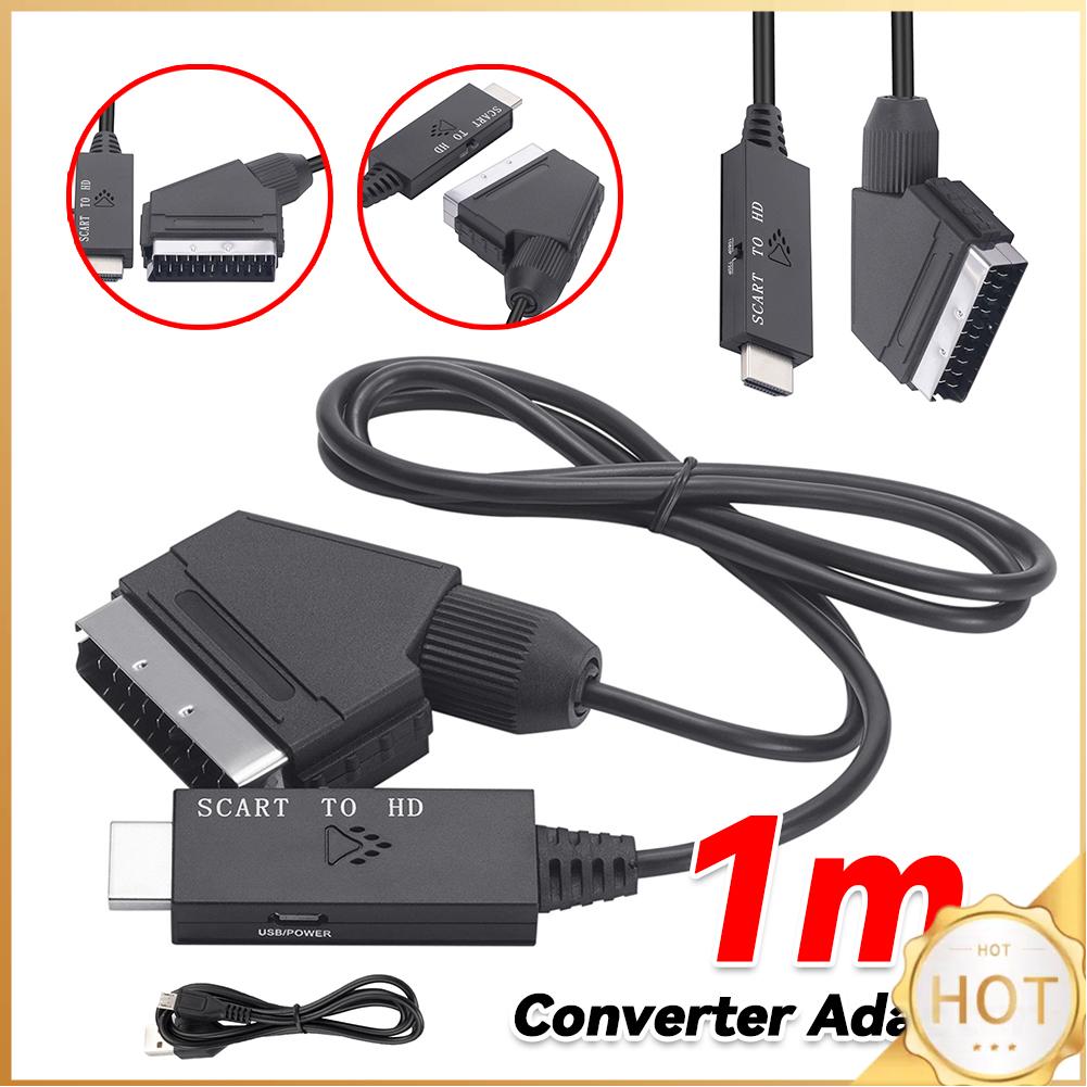 Scart To Hdmi - 1m Video Audio Converter Adapter Scart