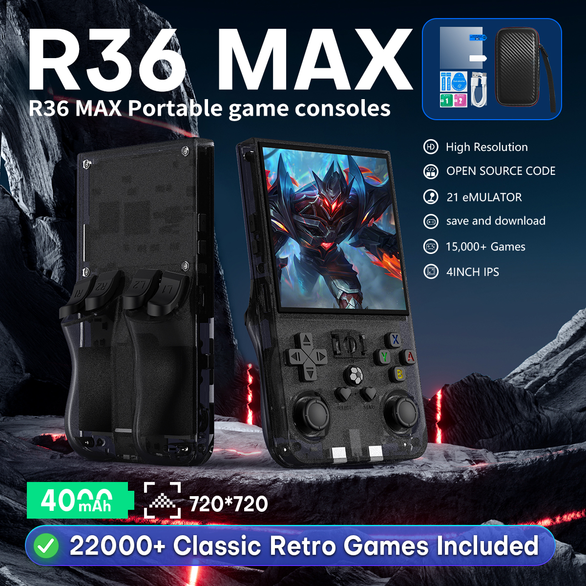 Retro Gaming Os - Open Source R36MAX Portable Video Game
