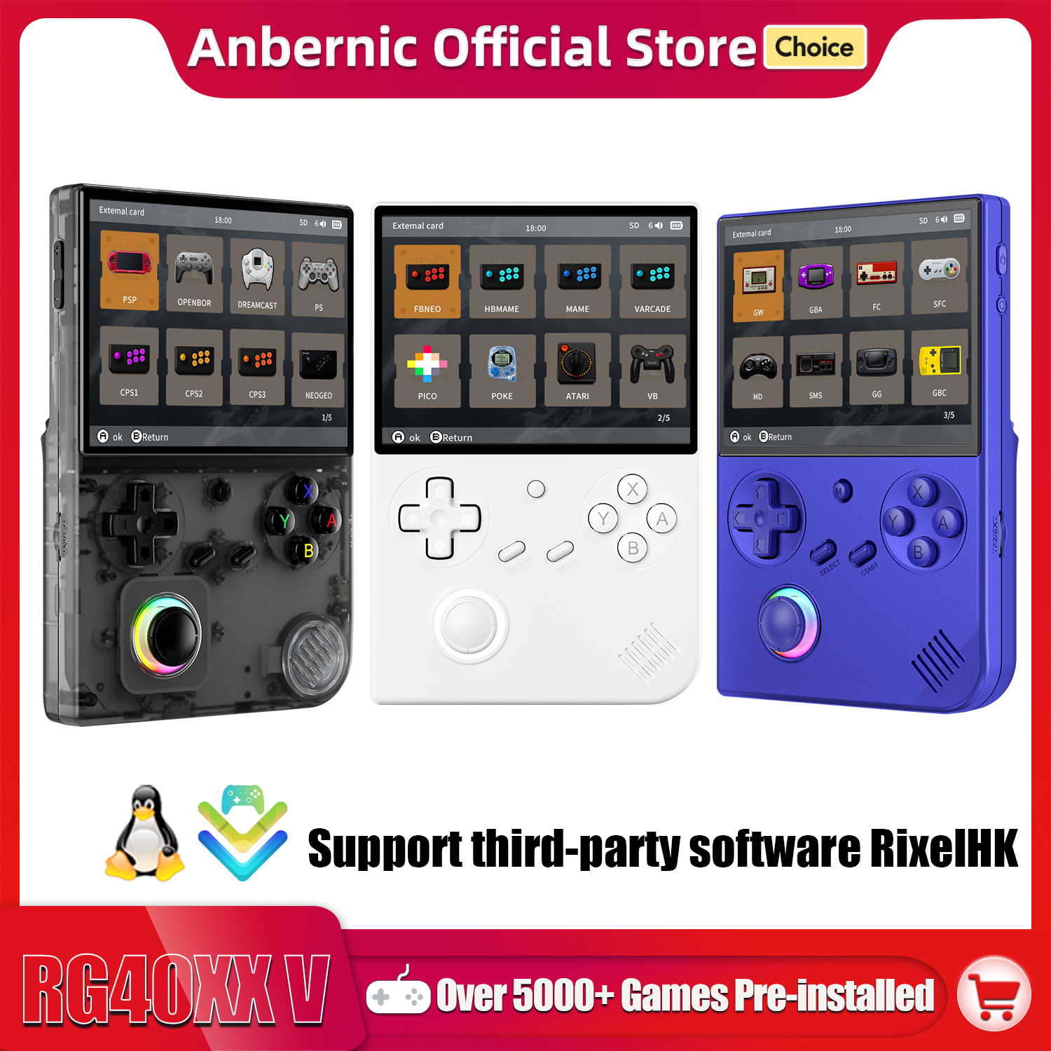 Retro Gaming Os - Anbernic RG 40XXV 64 Bit Linux
