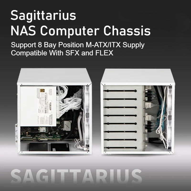Retro Gaming Pc Case - Sagittarius 8-bay NAS Computer Chassis with