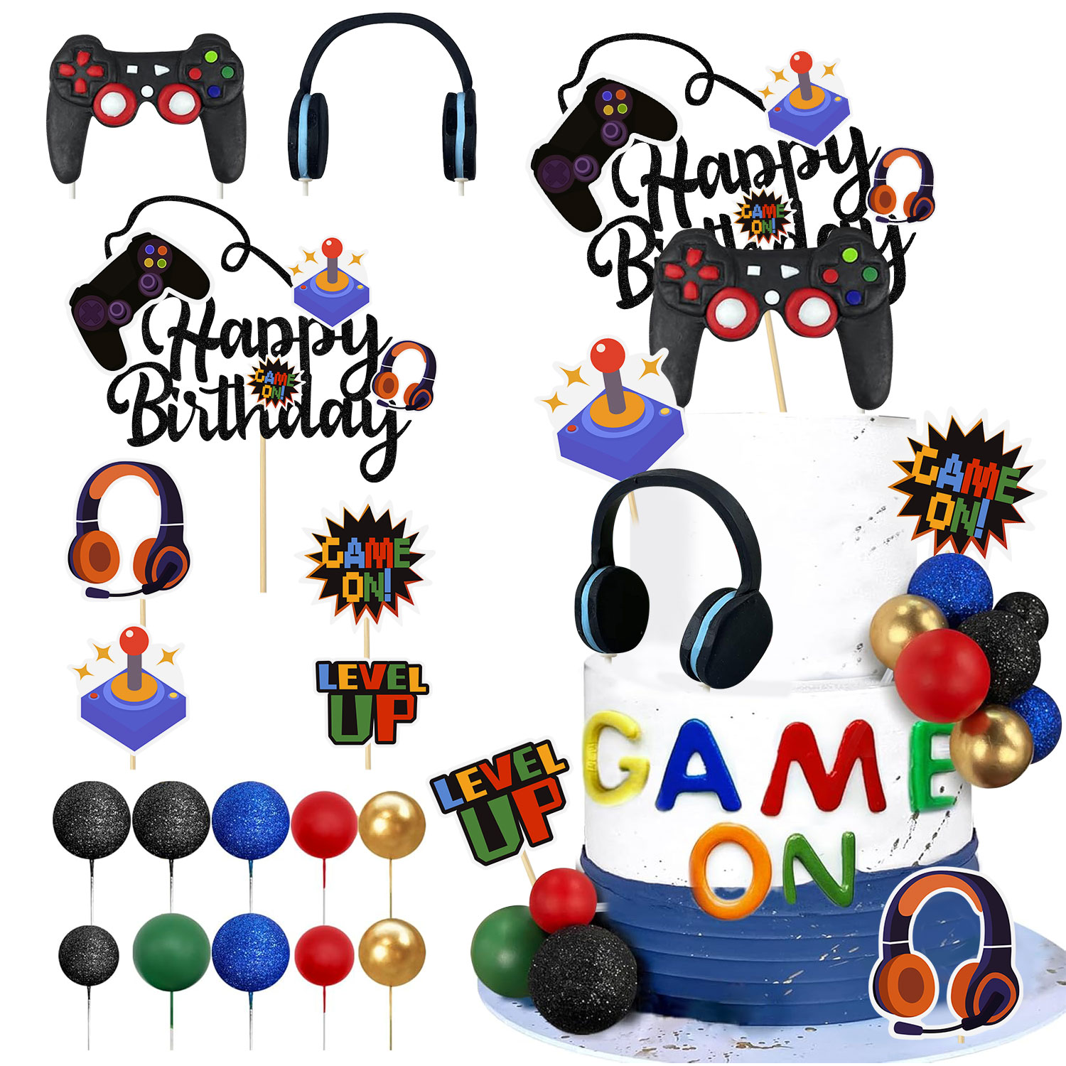 17Pcs Video Retro Game Cake To - Retro Gaming Event 评论和价格