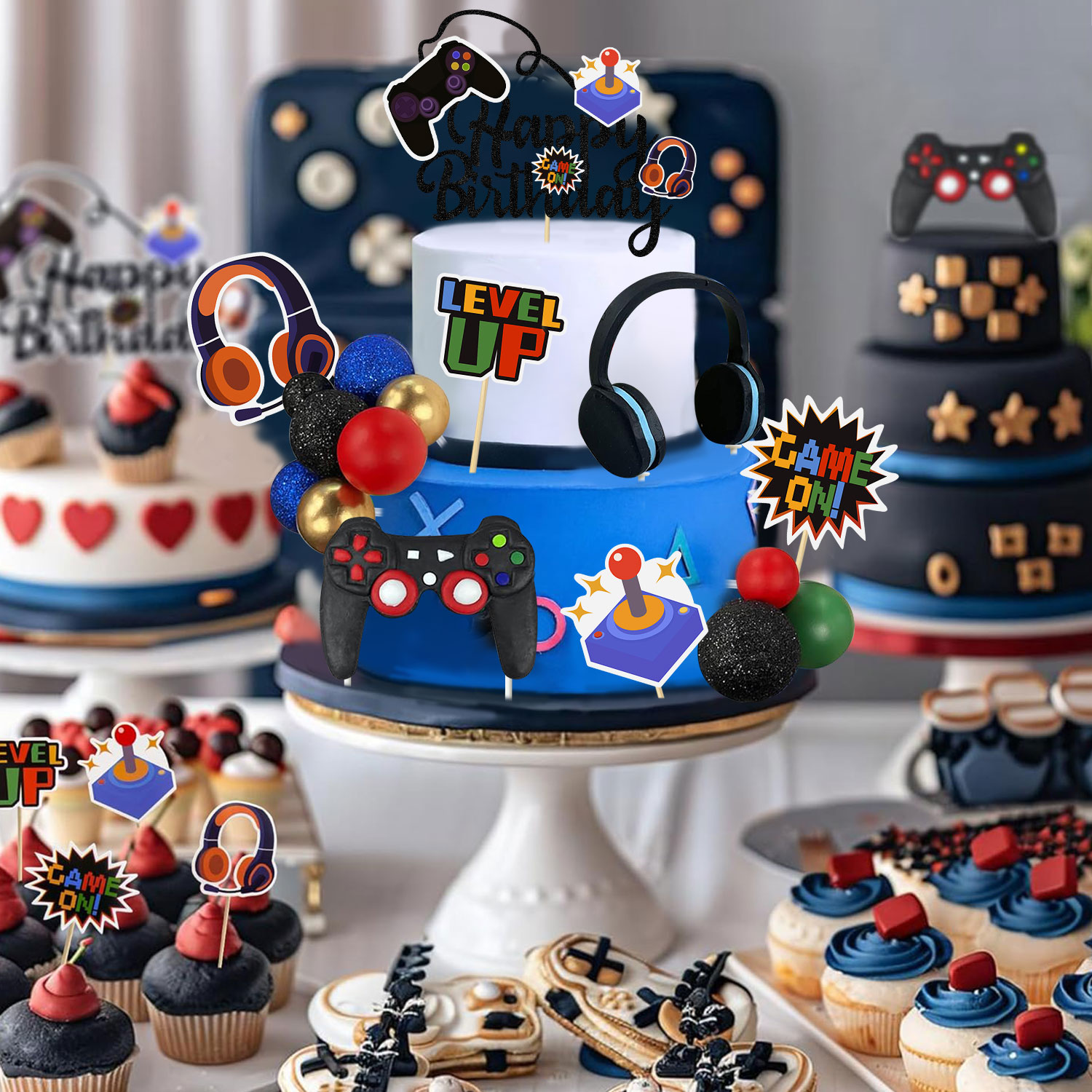 17Pcs Video Retro Game Cake To - Retro Gaming Event 评论和价格
