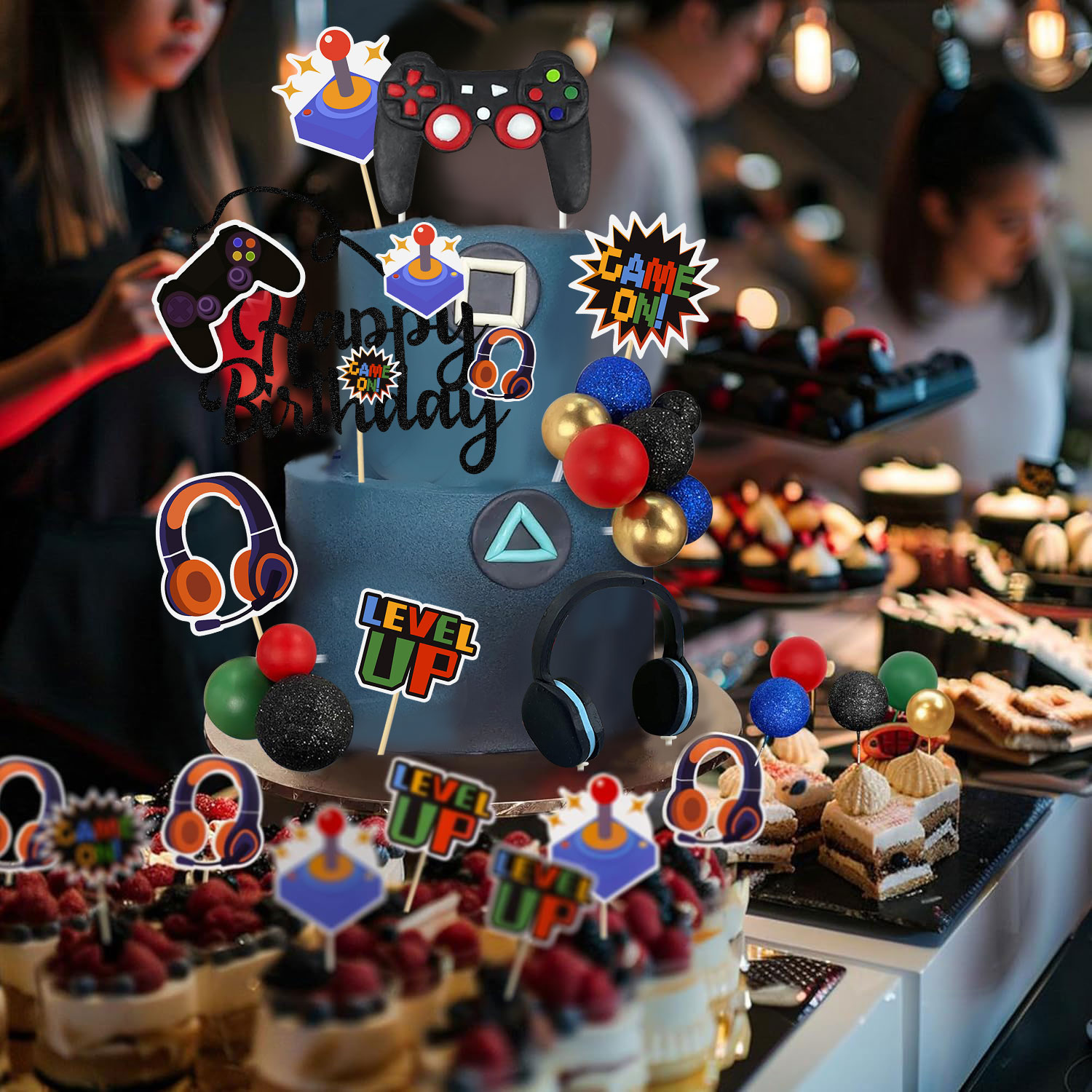 17Pcs Video Retro Game Cake To - Retro Gaming Event 评论和价格