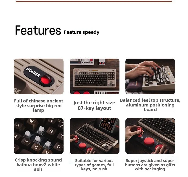 Retro87C64 retro mechanical ga - Retro Gaming Universe 评论和价格