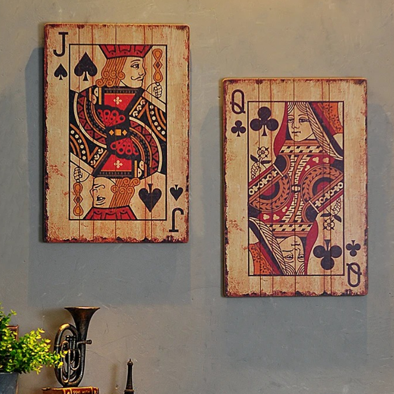Industrial Chic Poker Wall Dec - Retro Gaming Art 评论和价格