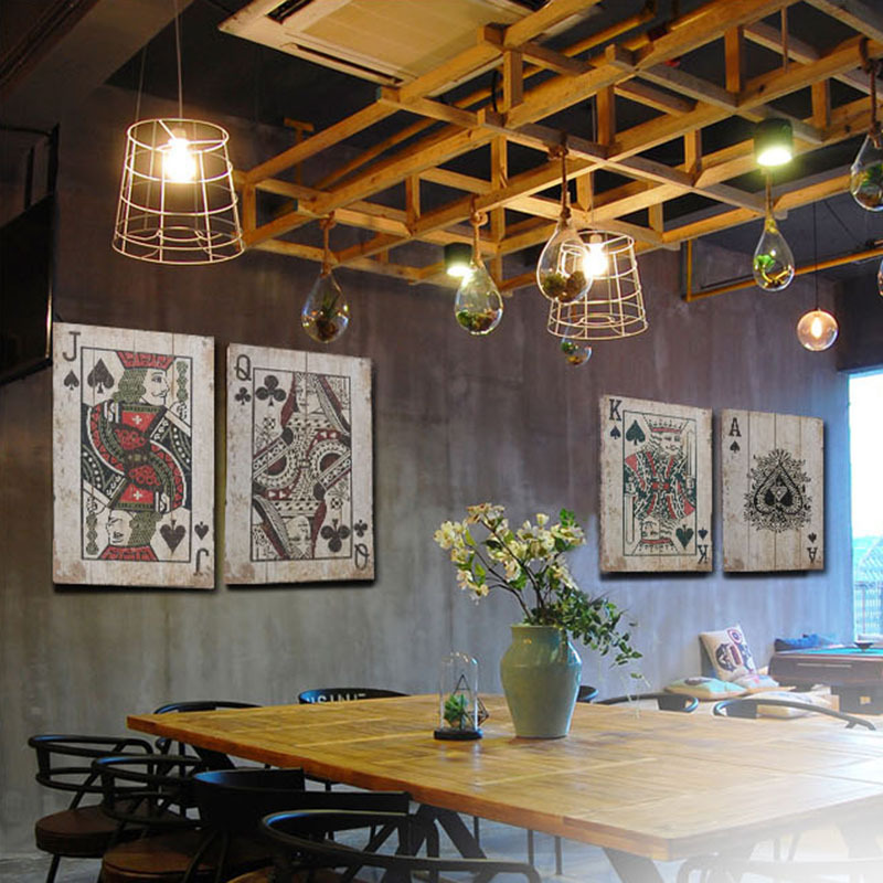 Industrial Chic Poker Wall Dec - Retro Gaming Art 评论和价格