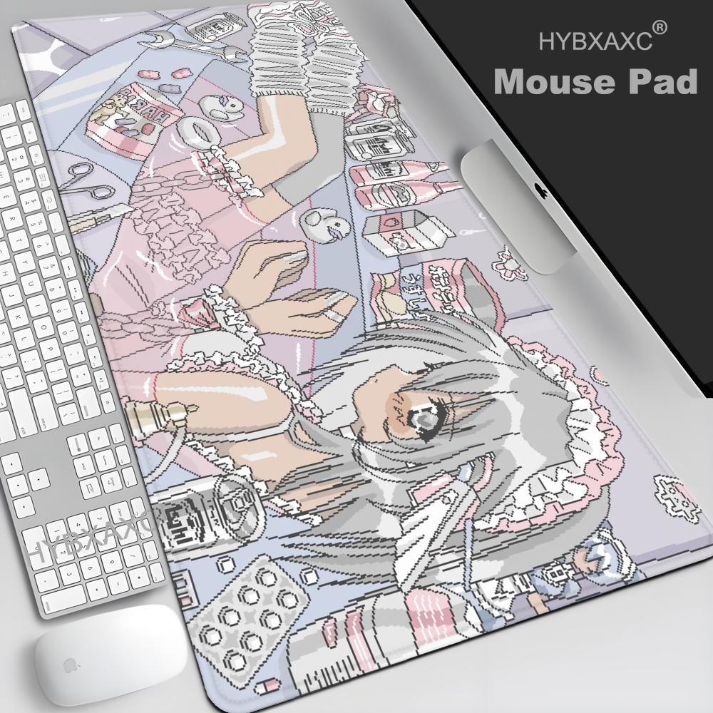 Pixel Art Anime Girl Mouse Pad - Retro Gaming Desk Setup 评论和价格