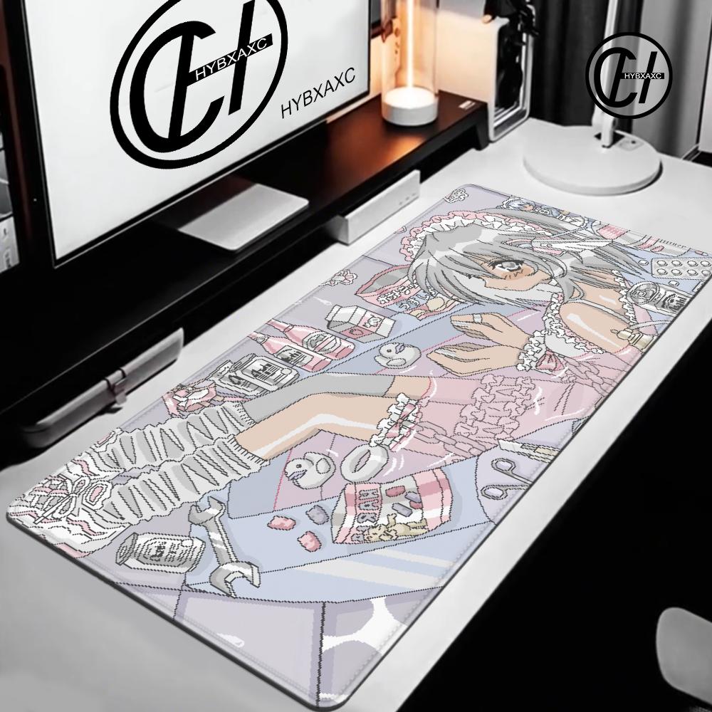 Pixel Art Anime Girl Mouse Pad - Retro Gaming Desk Setup 评论和价格