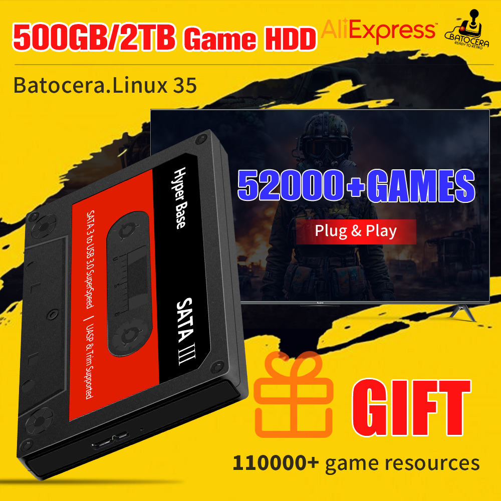 JMachen 500G/2TB Gaming Hard D - Retro Gaming Batocera 评论和价格