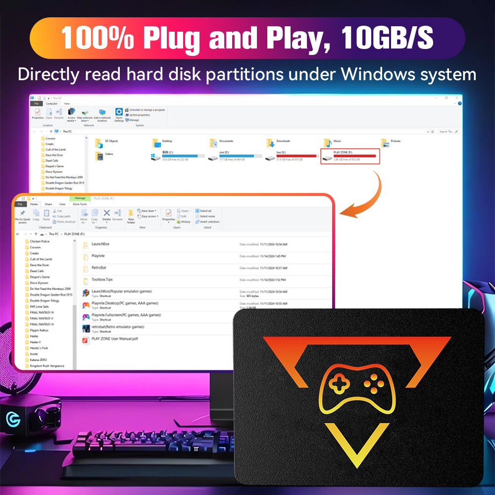 Retro Gaming SSD for Switch/PS - Retro Gaming Emulator Pc 评论和价格
