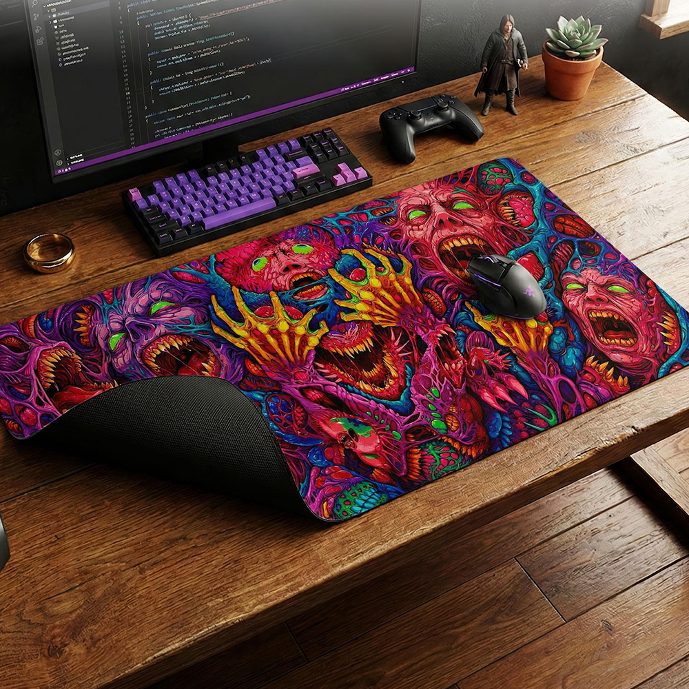 Japan Red Mouse Pad Neon Gore  - Retro Gaming Art 评论和价格