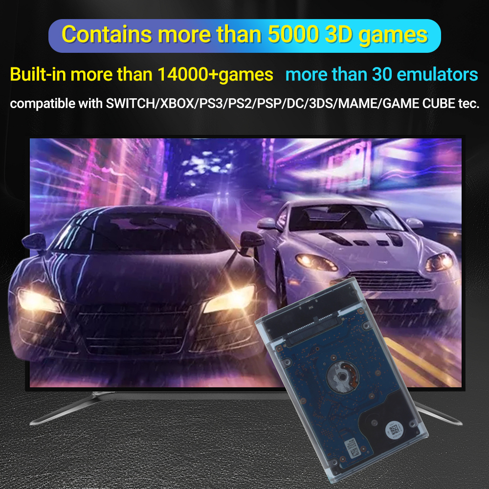 PEAPRIT 500G Gaming HDD Retro  - Retro Gaming Batocera 评论和价格