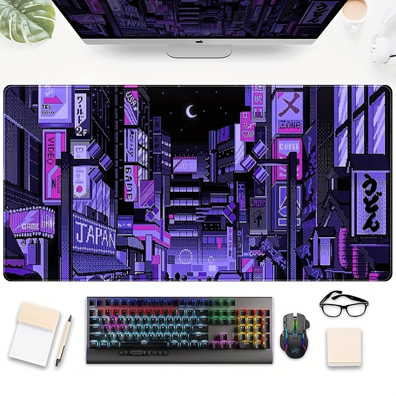 XXL Tokyo Street Desk Mat,Vibr - Retro Gaming Desk Setup 评论和价格