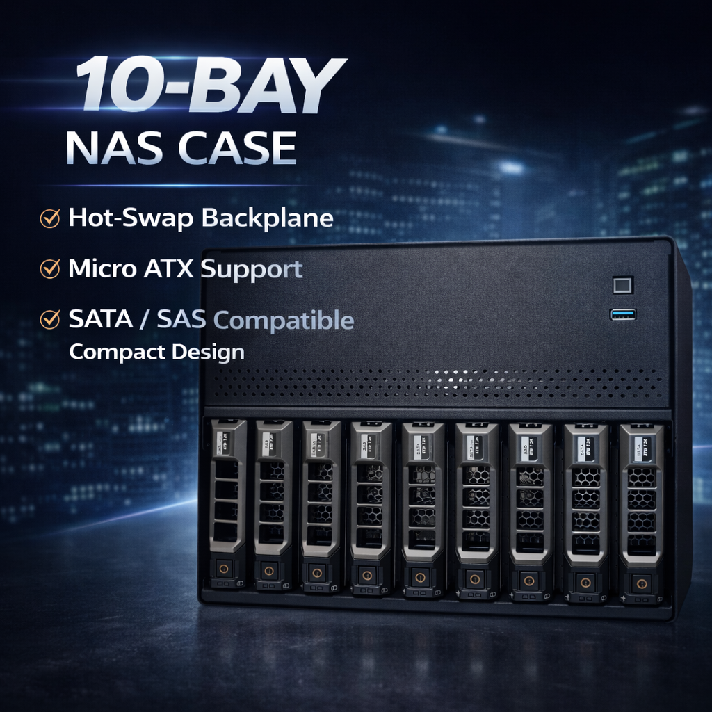 10 Bay NAS Server Case 0.8mm G - Retro Gaming Pc Case 评论和价格