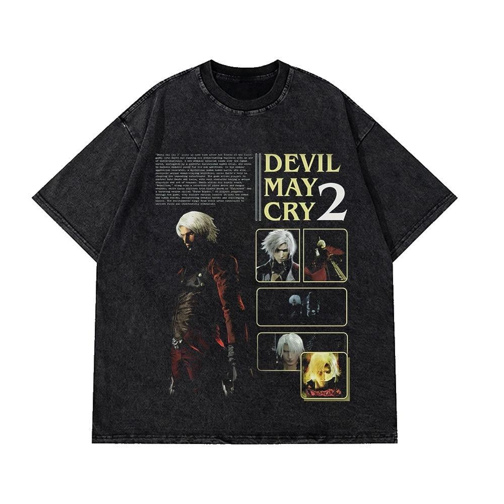 Devil May Cry Retro Washed T-s - Retro Gaming Shop 评论和价格
