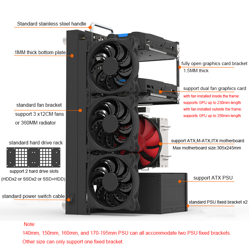 Handled DIY Computer Case PC R - Retro Gaming Pc Case 评论和价格