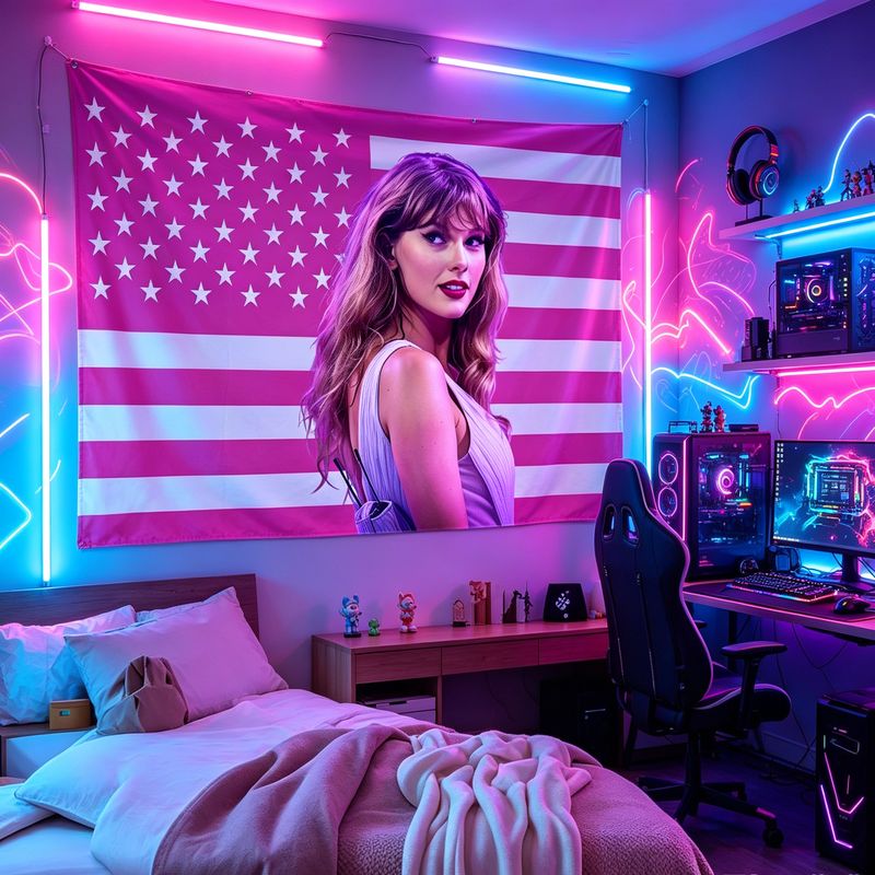 VIKAMA American Flag Female Si - Retro Gaming Art 评论和价格