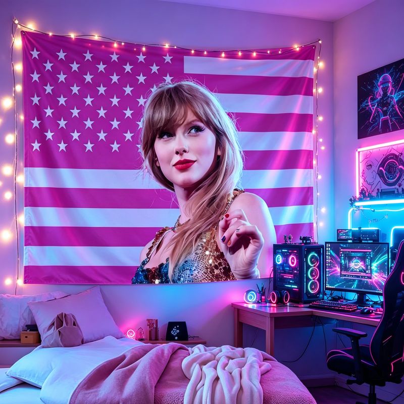VIKAMA American Flag Female Si - Retro Gaming Art 评论和价格