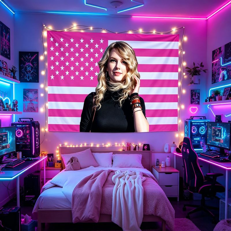VIKAMA American Flag Female Si - Retro Gaming Art 评论和价格