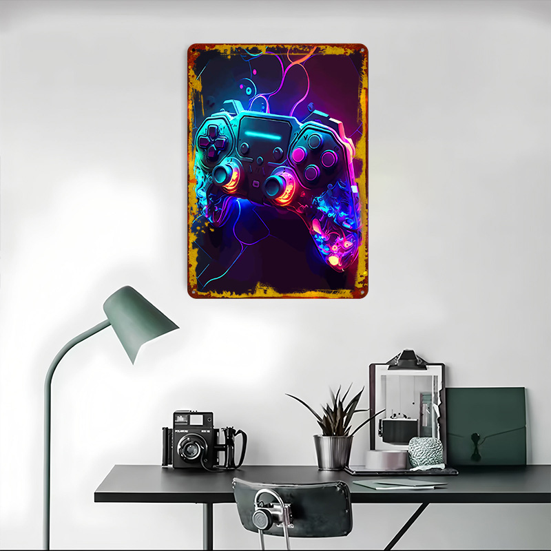Game Gaming Play Station Print - Retro Gaming Desk Setup 评论和价格