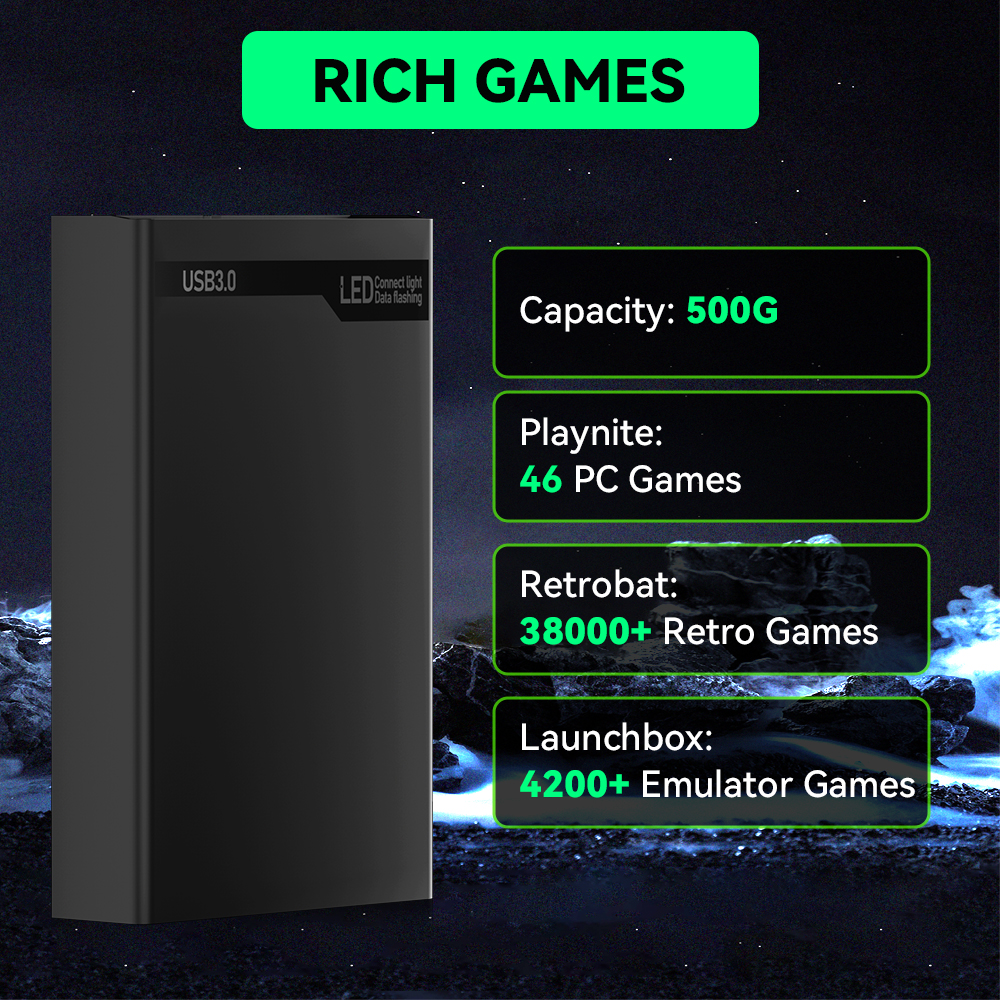 MIX500G Game Hard Drive With 3 - Retro Gaming Os 评论和价格