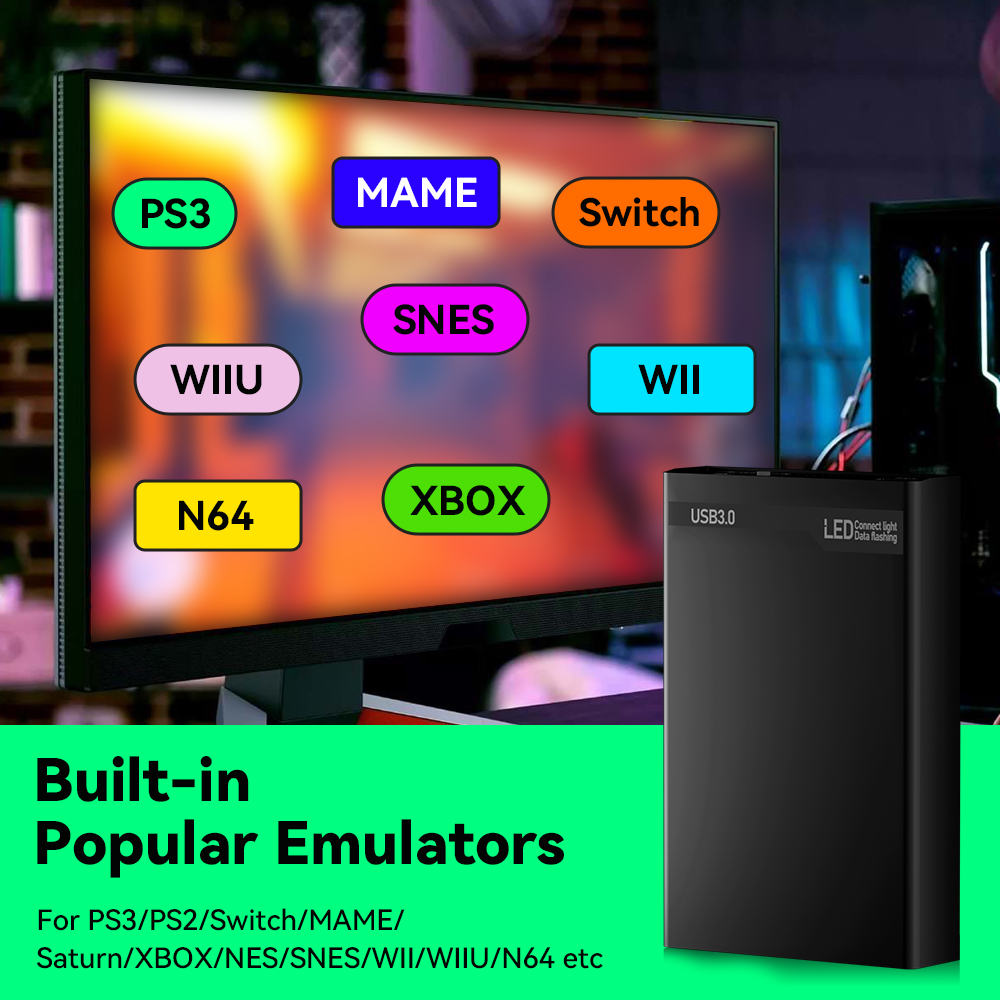 MIX500G Game Hard Drive With 3 - Retro Gaming Os 评论和价格