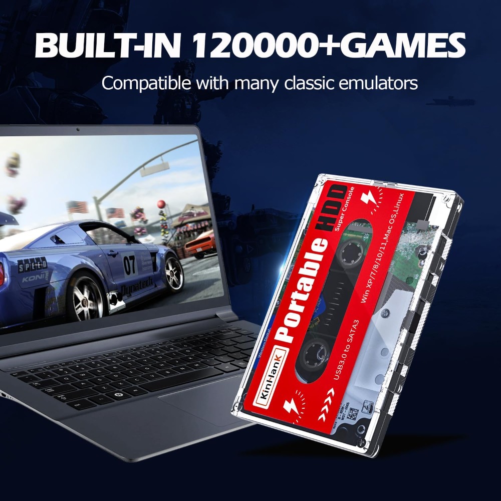 2TB Portable External Hard Dri - Retro Gaming Batocera 评论和价格
