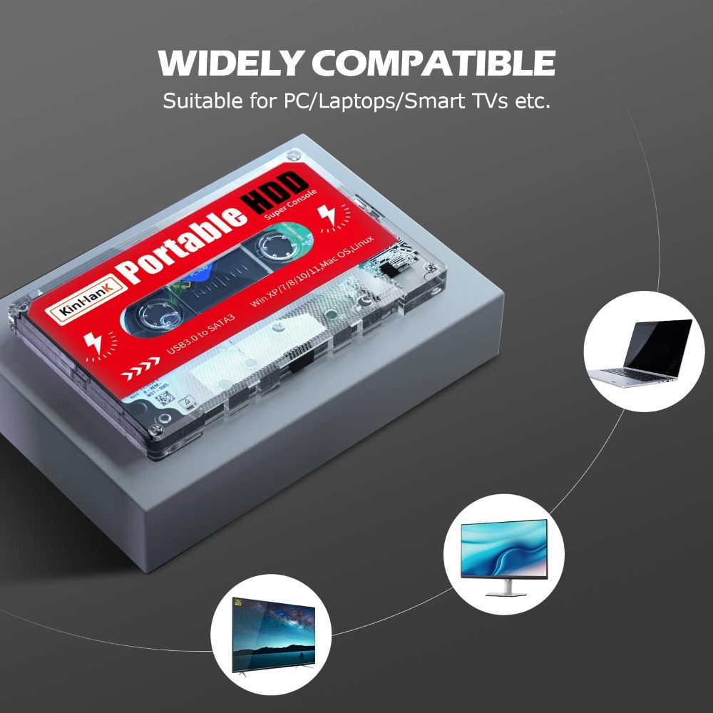 2TB Portable External Hard Dri - Retro Gaming Batocera 评论和价格