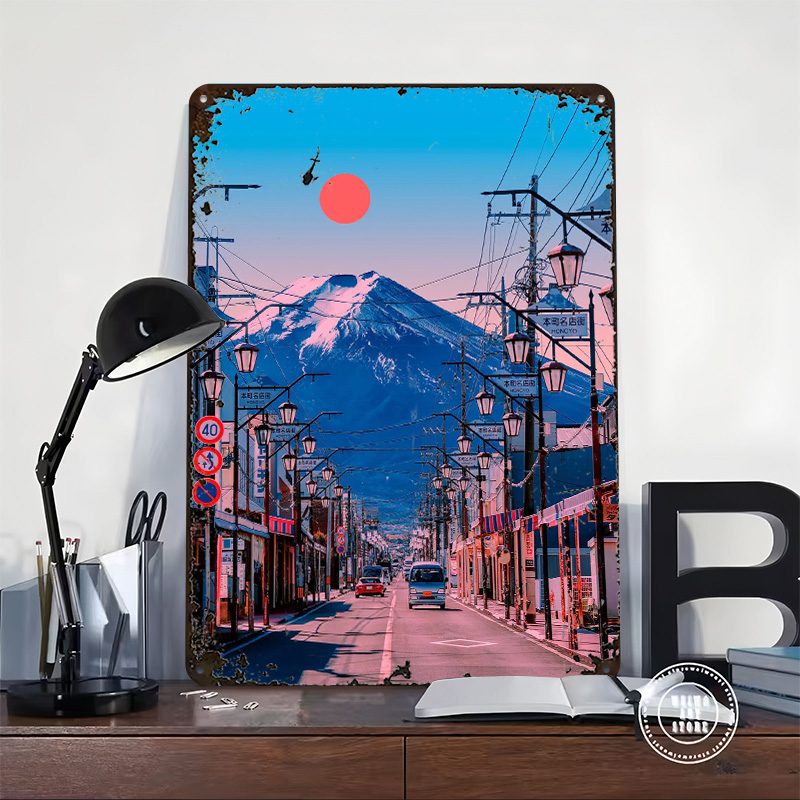 Fuji Poster Wall Art Retro Vin - Retro Gaming Desk Setup 评论和价格