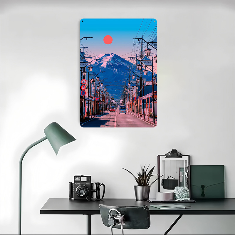 Fuji Poster Wall Art Retro Vin - Retro Gaming Desk Setup 评论和价格