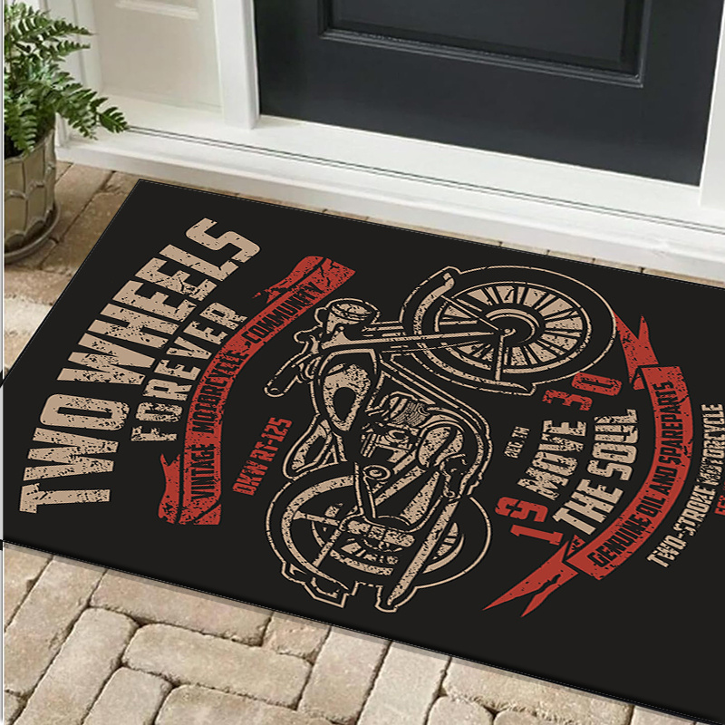 Motorcycle themed desk rug for - Retro Gaming Desk Setup 评论和价格
