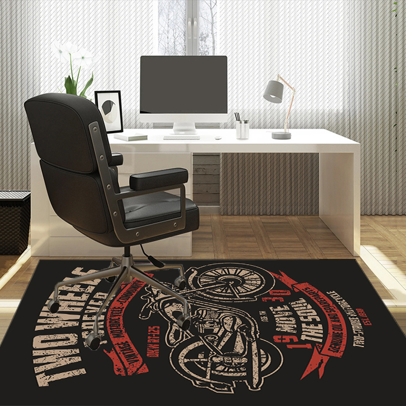 Motorcycle themed desk rug for - Retro Gaming Desk Setup 评论和价格